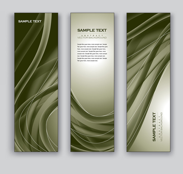 Abstract Vector Banners. Set of Three. - Vettoriali, immagini