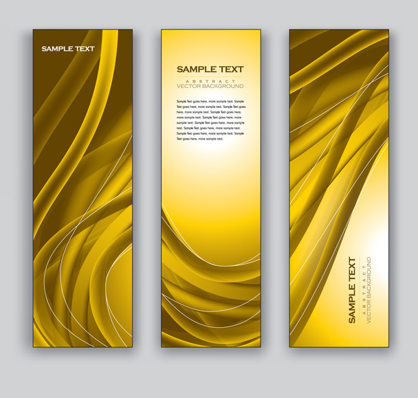 Abstract Vector Banners. Set of Three. - Vector, afbeelding