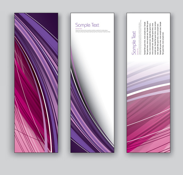Abstract Vector Banners. Set of Three. - Vecteur, image