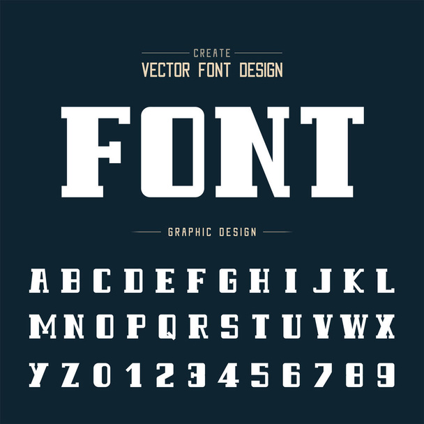 Bold Font and alphabet vector, Script and number design, Graphic - Vektor, kép