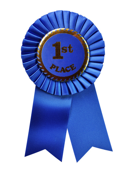 Blue Ribbon Award (with clipping path) - Photo, Image