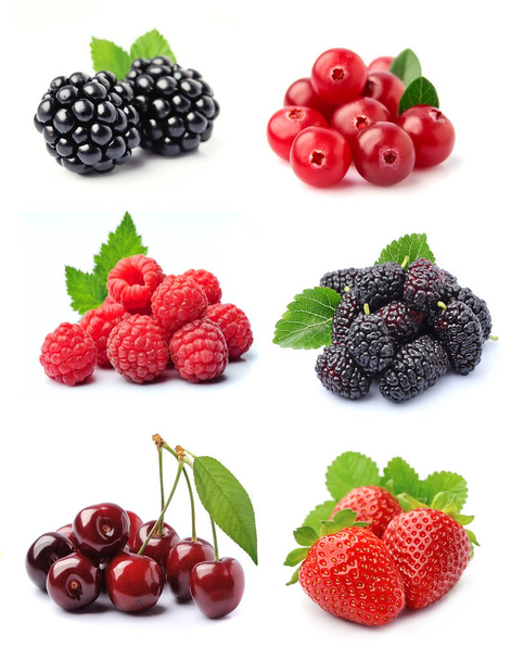 Collage of sweet berries. - Photo, image