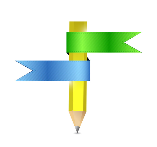 color pencil banner illustration design - Foto, Imagem