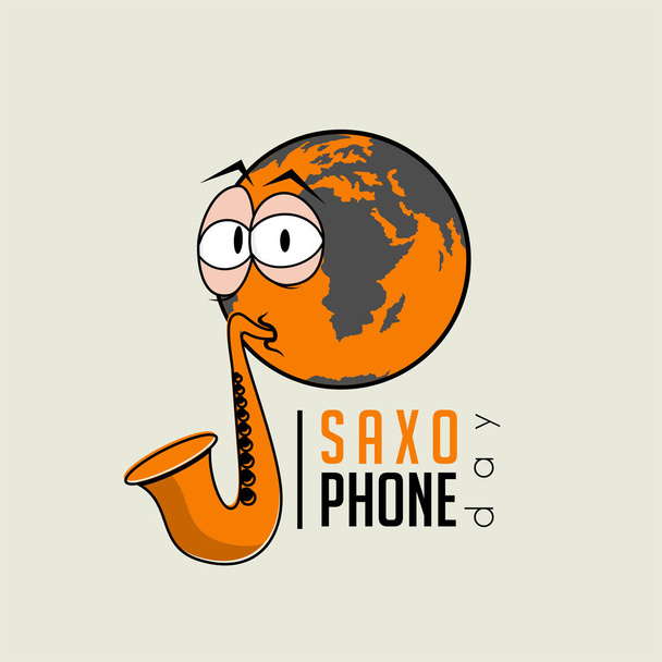 World Saxophone Day - Vector, Image