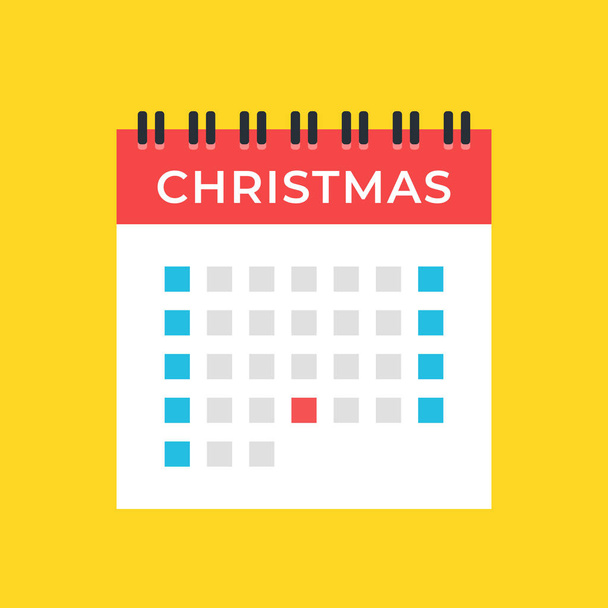 Christmas calendar. Flat design. Vector illustration - Vector, afbeelding