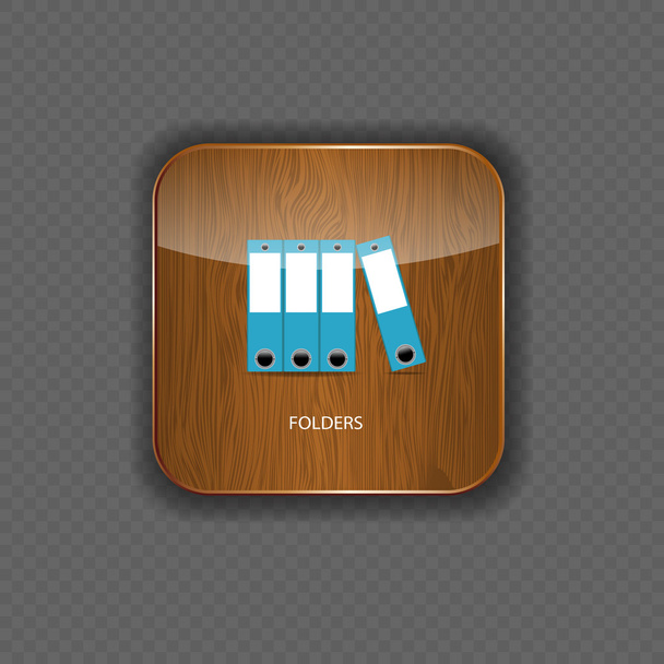 Folders wood application icons vector illustration - Vector, Image