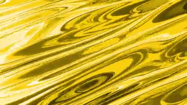 Oro 3d textura de la superficie líquida. Animación de objeto líquido dorado. Grabación de formas de bucle sin costura
. - Metraje, vídeo