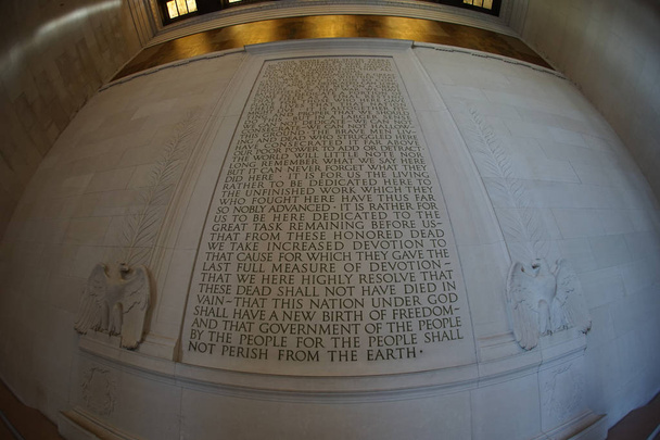 A Lincoln emlékmű falfestménye, a Lincoln emlékmű - Fotó, kép