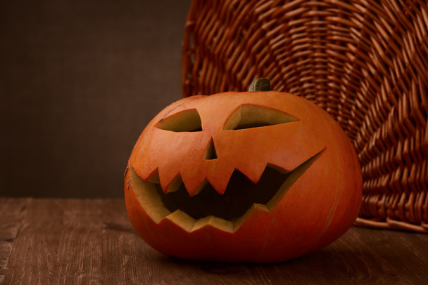 Scary halloween pumpkin jack-o-lantern - Photo, Image