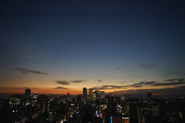 Nagoya TV Kulesi 'nin gözlemevinden gün batımı - Fotoğraf, Görsel