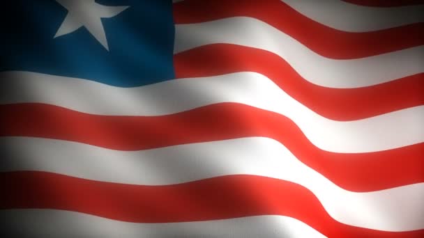 Flag of Liberia (seamless) - Footage, Video