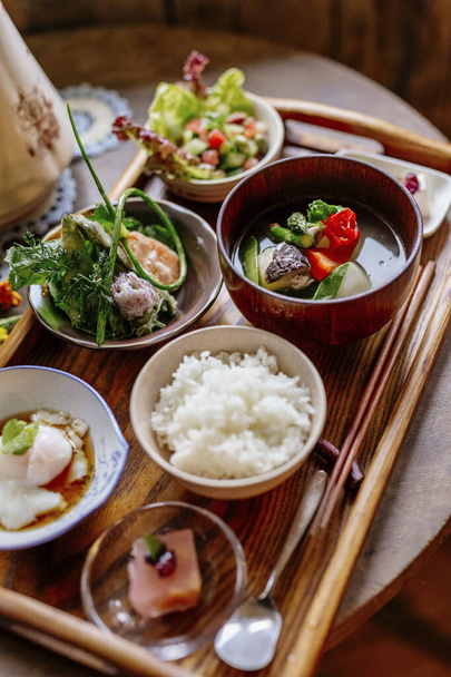 close up of asian food on the table  - Valokuva, kuva