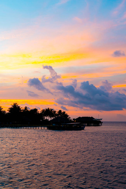 sunset sky with Maldives Island - Fotó, kép