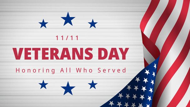 Happy and Free Veterans Day November 11th - Vector, Imagen