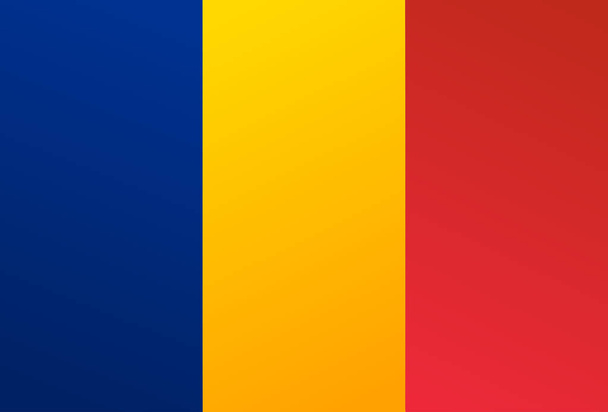 Flaga Rumunii z kolorem przejścia - obraz wektorowy - Wektor, obraz