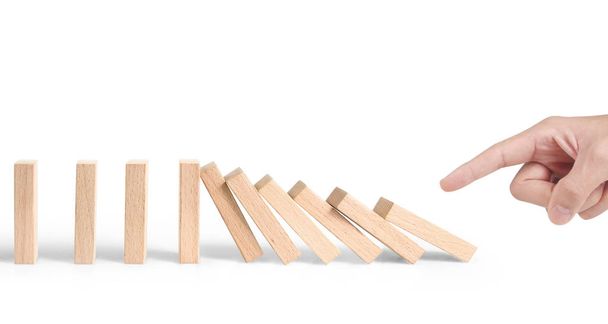 El domino etkisi durdurma benzersiz tarafından durduruldu - Fotoğraf, Görsel