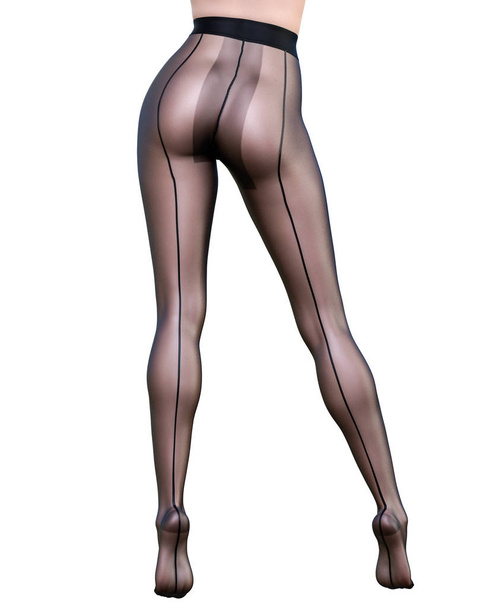 Long slender sexy legs woman nylon pantyhose. - 写真・画像
