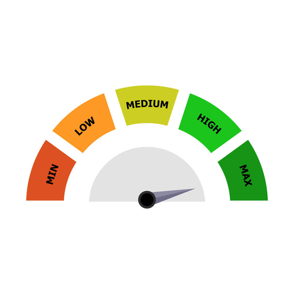 Indicator rating interface voor bankrekening - Vector, afbeelding