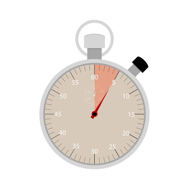 Highlighted five seconds on stopwatch - Vector, Image
