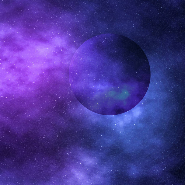 Sterren, planeet en Melkweg in Cosmos universe, Space and time Trav - Foto, afbeelding