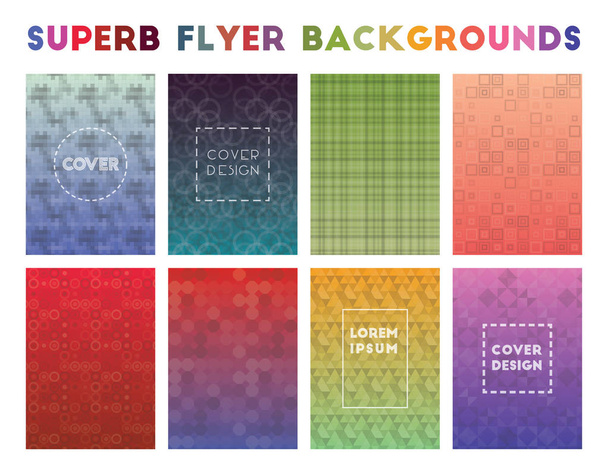 Superb Flyer Backgrounds Actual geometric patterns Exceptional background Vector illustration - Vector, Image