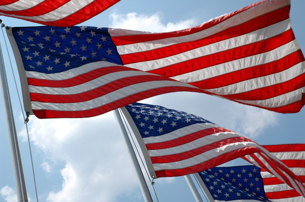 americké vlajky - Fotografie, Obrázek