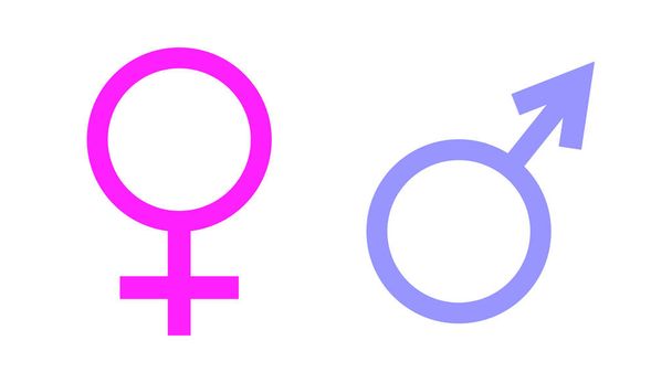 Female and male sex icon - Vector, Image