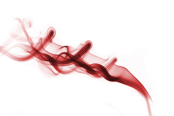 fumaça vermelha no fundo branco - Foto, Imagem