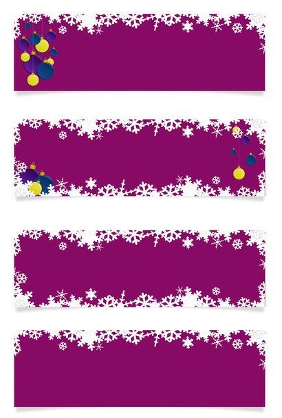 Four violet christmas headers - Photo, Image