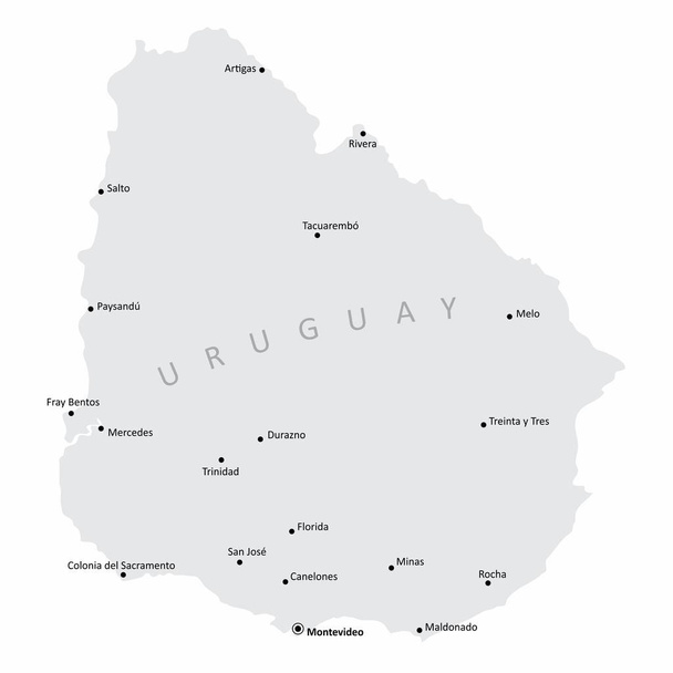 Uruguai mapa das cidades
 - Foto, Imagem