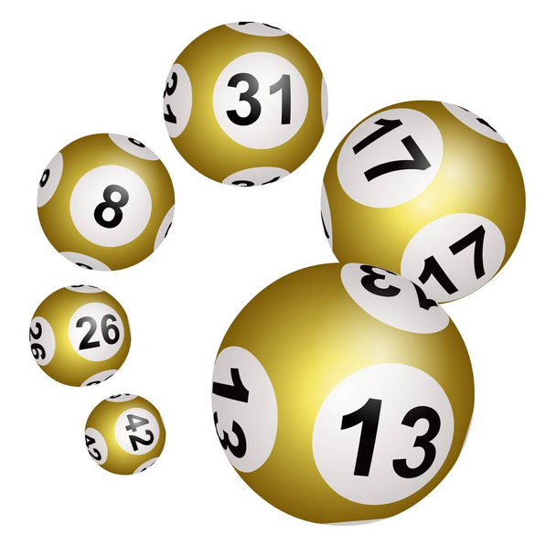 Loterij, Loto of Bingo illustratie - Foto, afbeelding