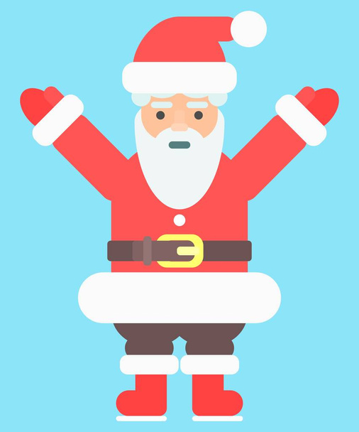 Šťastný Santa Claus. světlý ilustrační plochý styl - Fotografie, Obrázek