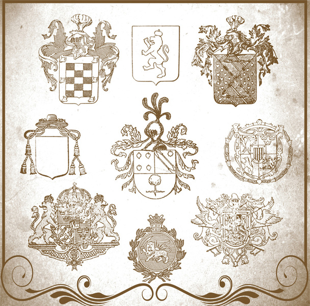 Heraldic elements for design - Foto, Imagen