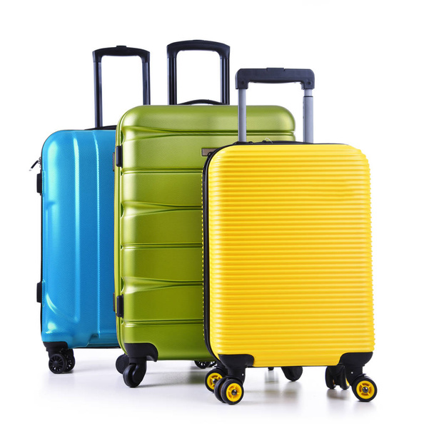 Travel suitcases isolated on white background - Fotó, kép