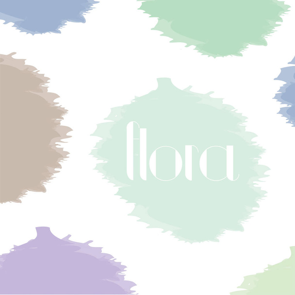 Pattern with pastel colored leaves on a white background. - Vector, Image