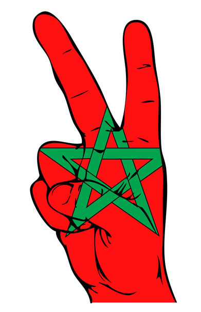 vredesteken van de Marokkaanse vlag - Vector, afbeelding