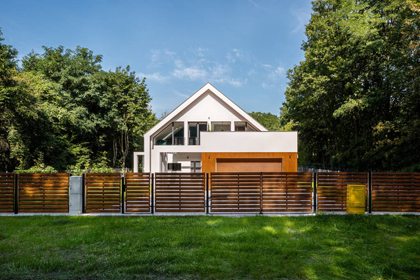 Modern house surrounded by green - Zdjęcie, obraz