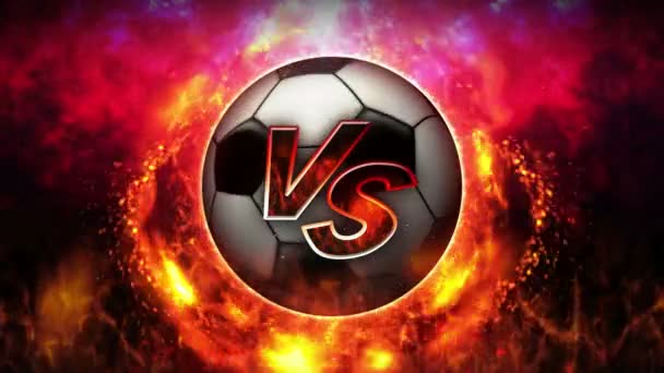 Versus fight background. Vs battle fight. Soccer ball. Sport battle concept loop animation. - Footage, Video