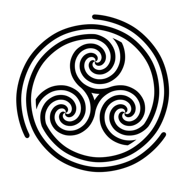 Символ Трискелиона на белом фоне
 - Фото, изображение