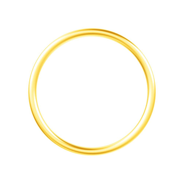 白い背景に金環が孤立している。3Dイラスト. - 写真・画像