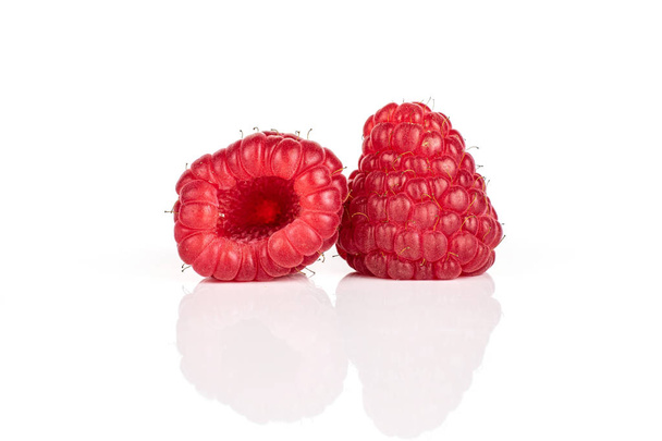 Fresh red raspberry isolated on white - Foto, Bild