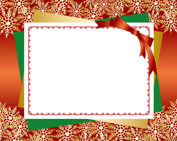 Kerstkaart rode achtergrond - Vector, afbeelding