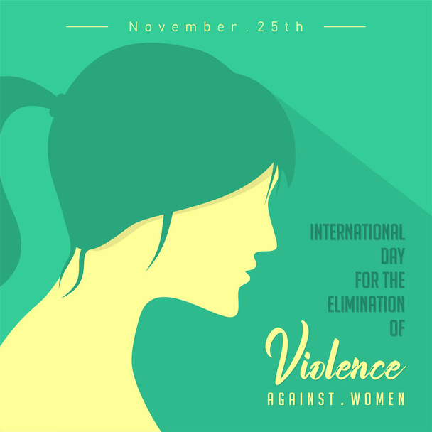 Διεθνής Ημέρα για την Εξάλειψη της Βίας κατά των Γυναικών - Διάνυσμα, εικόνα