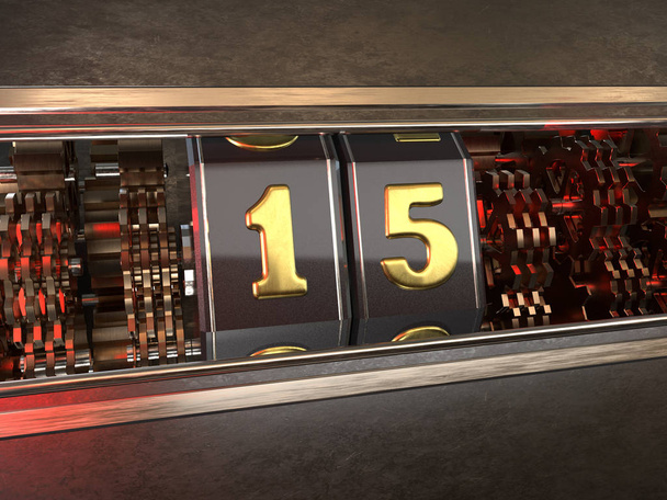 15 numara (on beş numara) slot makinesi biçimi - Fotoğraf, Görsel