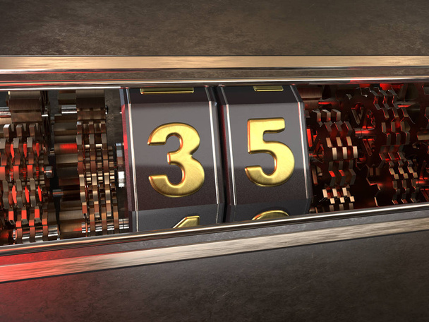 number 35 style of slot machine - Photo, Image