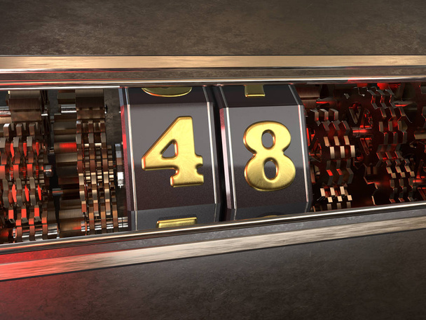 Nummer 48 Stil des Spielautomaten - Foto, Bild
