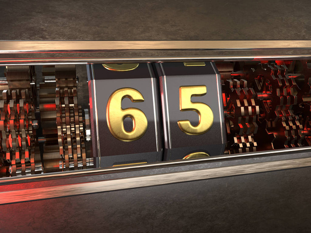 number 65 style of slot machine - Fotó, kép