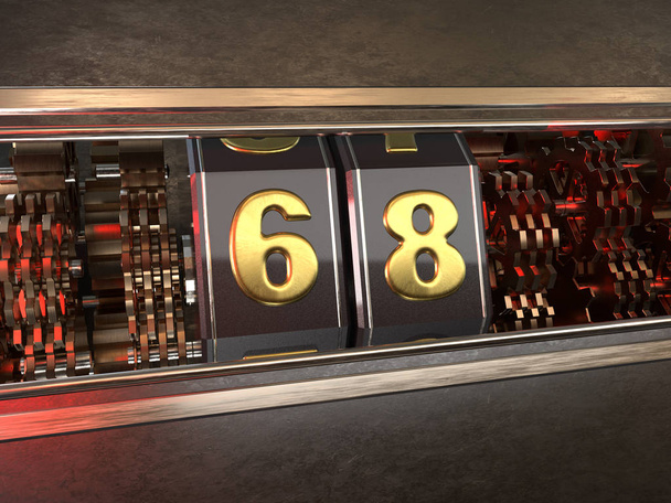 Nummer 68 Stil des Spielautomaten - Foto, Bild