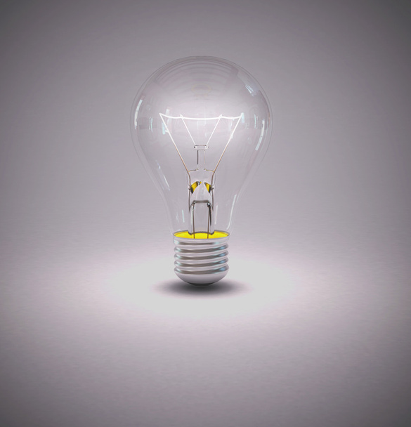 Perfect light bulb isolated on a dark background - Photo, Image