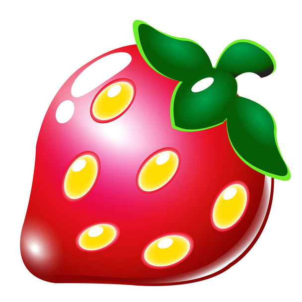 Aardbei - Fruit items voor wedstrijd 3 games - Vector, afbeelding